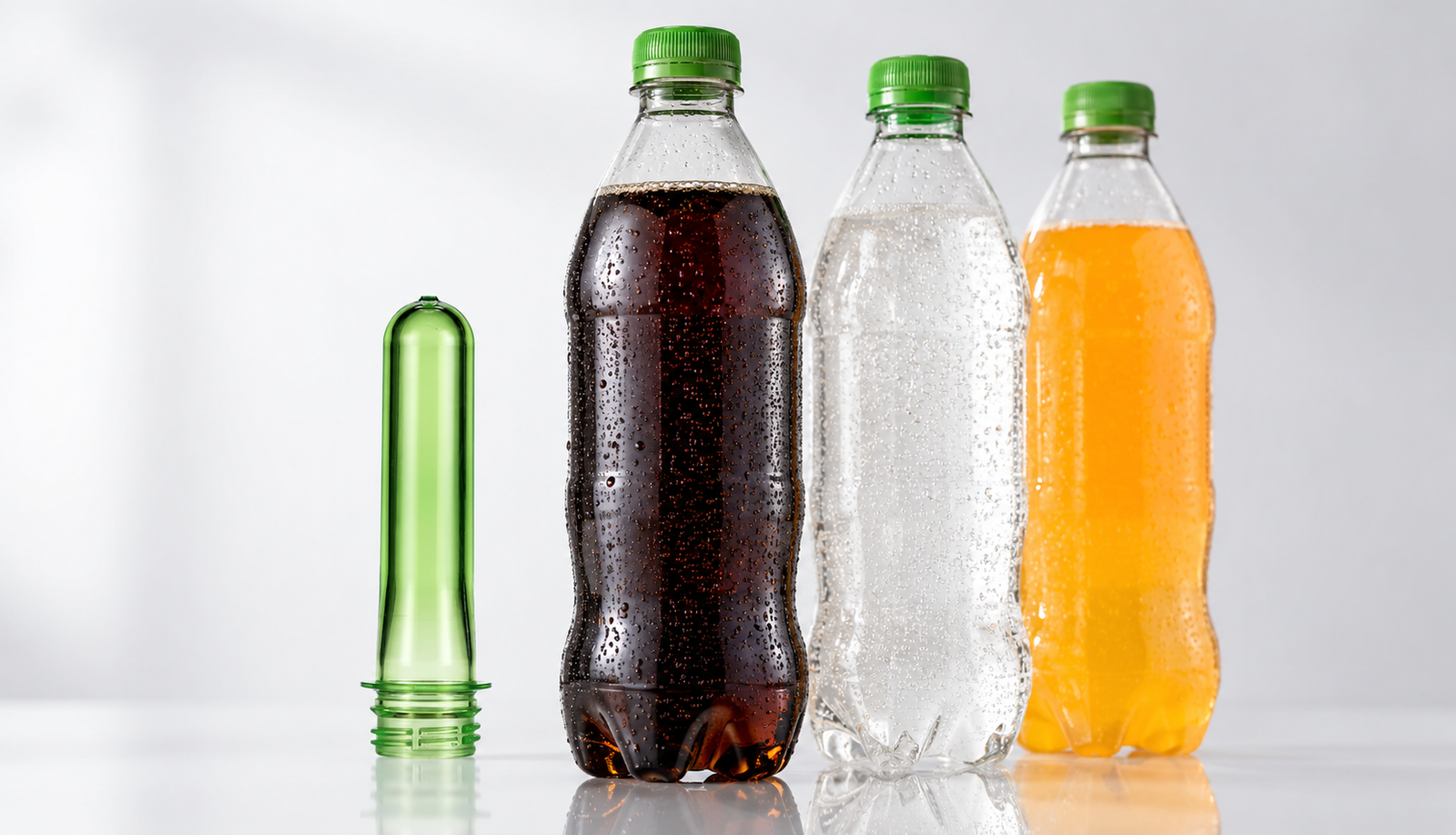Pressure-resistant PET preforms for carbonated drinks and sparkling beverages
