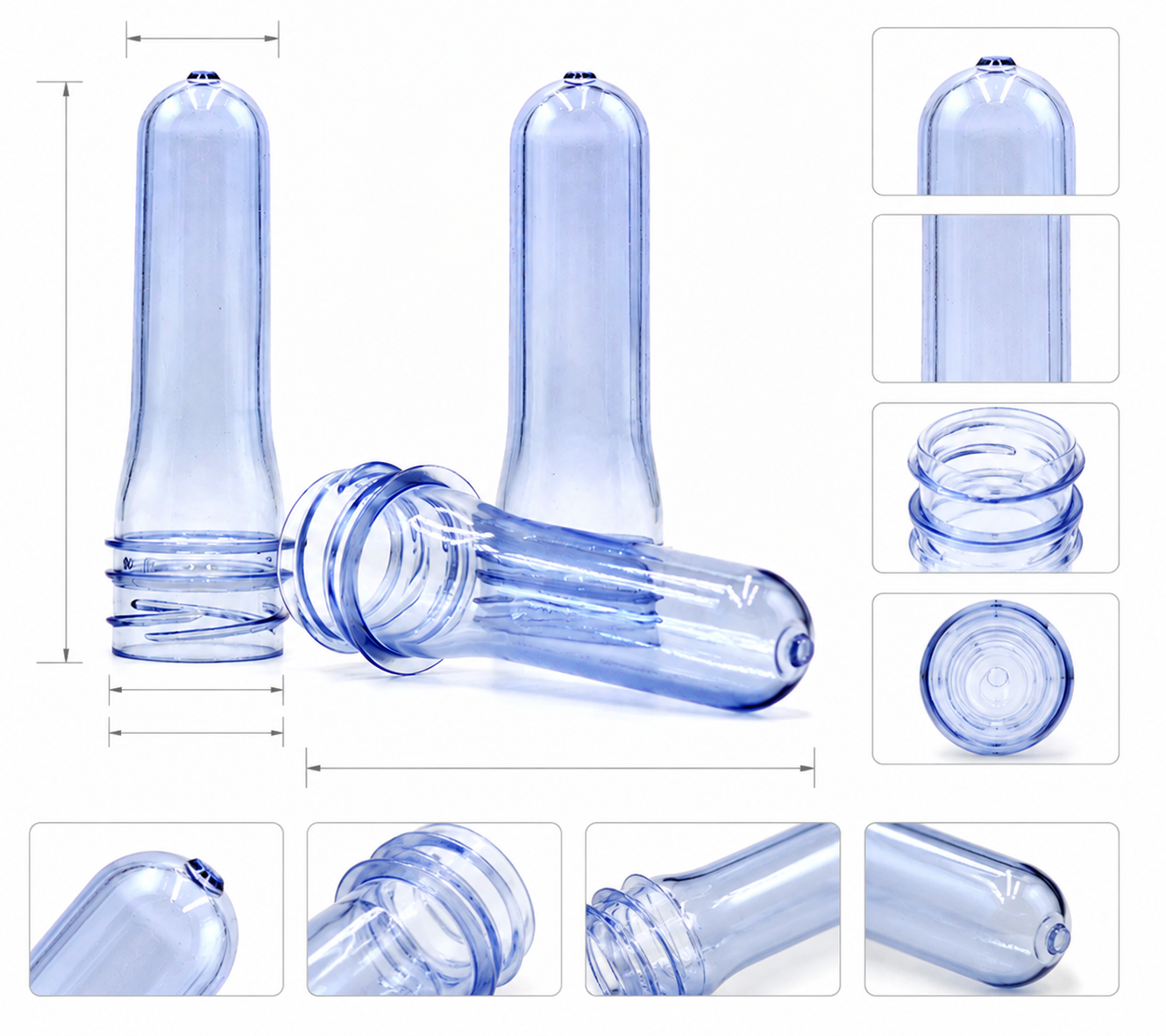 30/25 PET Preform product photo showing clear standard-neck preform