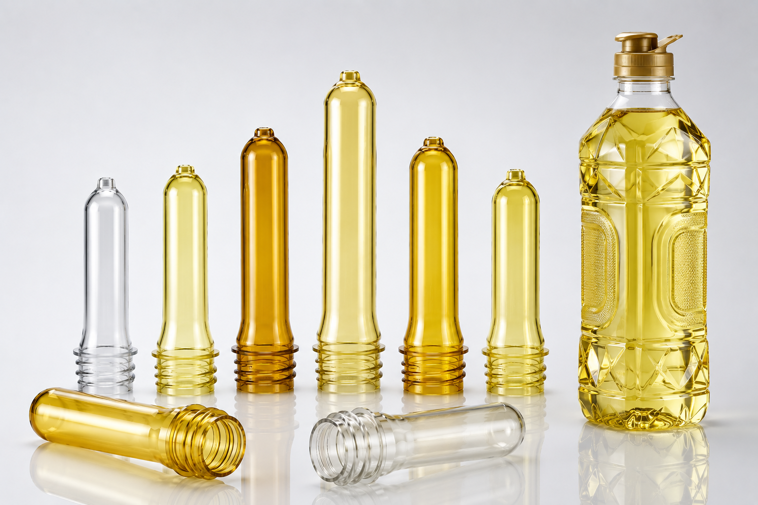 Edible oil PET preforms